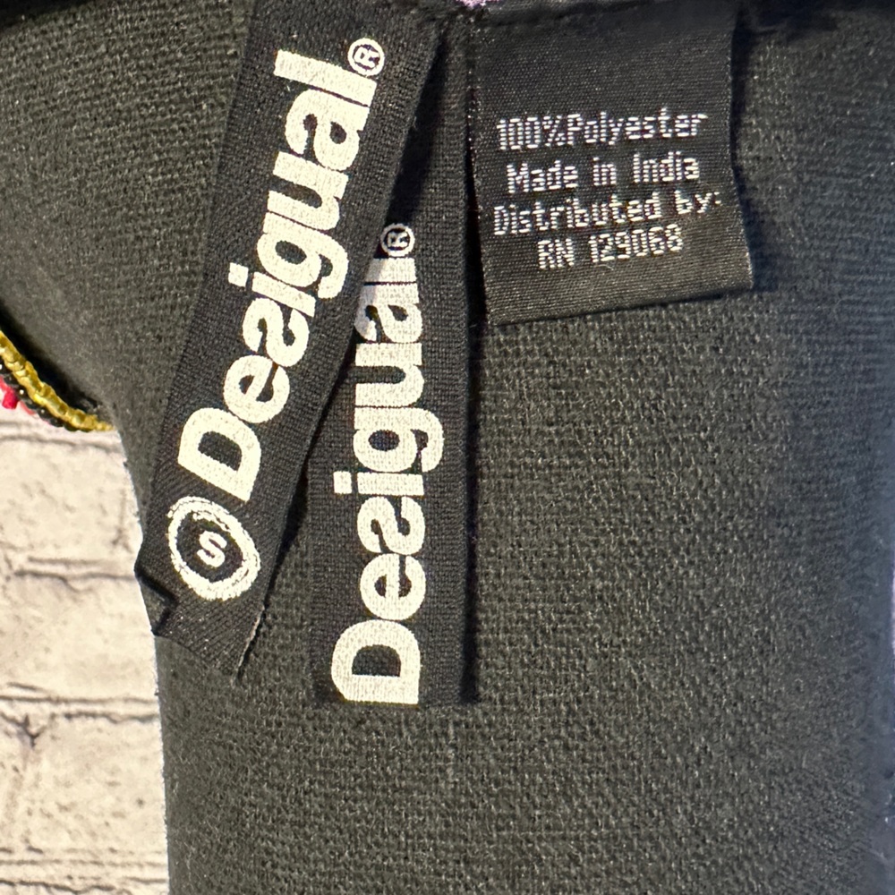 Desigual Sheer Purple Cinch Waist Size S - Picture 3 of 4